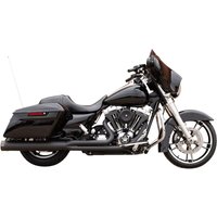 Image of 550-0777 - S&S Cycle 2 into 1 Sidewinder Complete Exhaust System For Harley Davidson FLHR 1340 1995-1998 - Black