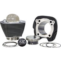 Image of 910-0847 - S&S Cycle Big Bore Cylinder Kit For Harley Davidson FLHTCUTGSE 1923 2020-2022 - Black Granite/Highlighted Fins