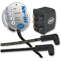 550-0502 - S&S Cycle HI-4N Ignition Kit For Harley Davidson FL 1200 1970-1977 - Black/Grey