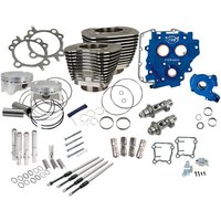 Image of 330-0668 - S&S Cycle 110" Power Package Performance Kit For Harley Davidson FLD 1690 2012-2013 - Black