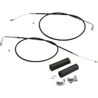 19-0449 - S&S Cycle Dual-Cable Throttle Assembly Kit For Harley Davidson FL 1200 1970-1977 - Black/Chrome