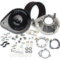 Image of 170-0182A - S&S Cycle CV Teardrop Air Cleaner Kit For Harley Davidson XL 1200 C 1996-2016 - Black