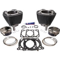 Image of 910-0733 - S&S Cycle Big Bore 4.250" Cylinder Kit For Harley Davidson FLHTCUTGSE 1923 2022 - Black /Highlighted Fins