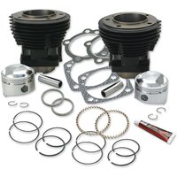 91-9024 - S&S Cycle Stock Bore 80" Cylinder & Standard Compression Piston Kit For Harley Davidson FLH 1340 1979-1984 - Powder-Coated
