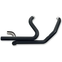 Image of 550-0142A - S&S Cycle Power Tune Dual Headers For Harley Davidson FLHR 1340 1995-1998 - Black/Ceramic