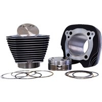 910-0843 - S&S Cycle Big Bore Cylinder Kit For Harley Davidson FLDE 1750 2018-2020 - Highlighted Fins/Wrinkle Black