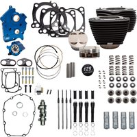 310-1226 - S&S Cycle 129" Power Package Engine Performance Kit For Harley Davidson FLDE 1750 2018-2020 - Black/Non-Highlighted Fins