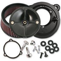 170-0164 - S&S Cycle 58 mm Super Stock Stealth Air Cleaner Kit For Harley Davidson FLHR 1584 2008 - Black