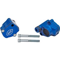 Image of 900-1186 - S&S Cycle M8 Billet Head Breather Kit For Harley Davidson FLDE 1750 2018-2020 - Blue Anodized