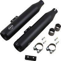 550-0754B - S&S Cycle Grand National 50 State Silencers For Harley Davidson FLFB 1750 2018-2020 - Guardian Black