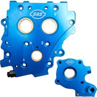 Image of 310-0732 - S&S Cycle TC3 Oil Pump & Cam Support Plate Kit For Harley Davidson FLD 1690 2012-2013 - Blue
