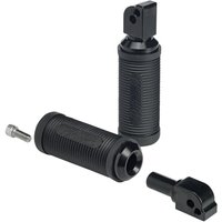 Image of 7004-204-04 - Biltwell Norman Footpegs For Harley Davidson FLDE 1750 2018-2020 - Black