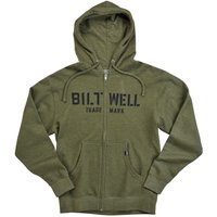 Image of Biltwell Mens Adult Stencil Zip Hoodie - Olive