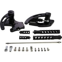 Image of FC106-XSAKB - Accutronix Muzzle Brake Forward Controls For Harley Davidson FXST 1450 2000-2003 Slotted - Black