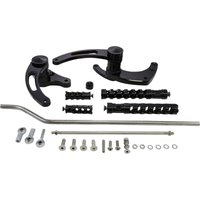 Image of FC102-SSAKB - Accutronix Muzzle Brake Forward Controls For Harley Davidson FXD 1450 2000-2001 Slotted - Black