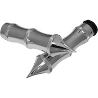 GR101-LC - Accutronix Custom Grips For Harley Davidson FLDE 1750 2018-2020 Tribal Throttle-By-Wire - Chrome