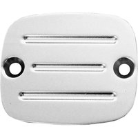C122-MC - Accutronix Master Cylinder Cover with Milled Lines For Harley Davidson FLHR 1340 1996 Front - Chrome