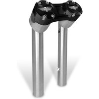 HB-RPB1-10-SB - Heinz Bikes Clubstyle Pullback Riser For Harley Davidson FLD 1690 2012-2013 25.5 cm (10") - Black/Silver