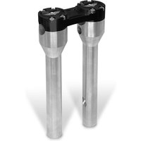 Image of HB-RS-10-SB - Heinz Bikes Clubstyle Straight Riser For Harley Davidson FLD 1690 2012-2013 25.5 cm (10") - Black/Silver