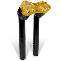 HB-RPB1-10-BG - Heinz Bikes Clubstyle Pullback Riser For Harley Davidson FLD 1690 2012-2013 25.5 cm (10") - Black/Gold
