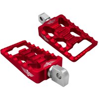 Image of HB-FPV1-M8-R - Heinz Bikes Foot Pegs For Harley Davidson FLDE1750 2018-2020 Front - Red