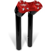 HB-RPB1-10-BR - Heinz Bikes Clubstyle Pullback Riser For Harley Davidson FLD 1690 2012-2013 25.5 cm (10") - Black/Red