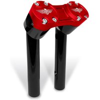 Image of HB-RPB1-6-BR - Heinz Bikes Clubstyle Pullback Riser For Harley Davidson FLD 1690 2012-2013 15 cm (6") - Black/Red