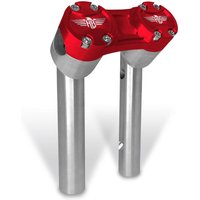 HB-RPB1-6-SR - Heinz Bikes Clubstyle Pullback Riser For Harley Davidson FLD 1690 2012-2013 15 cm (6") - Red/Silver