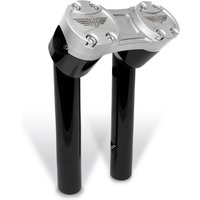 HB-RPB-6-BS - Heinz Bikes Clubstyle Pullback Riser For Harley Davidson FLD 1690 2012-2013 15 cm (6") - Black/Silver