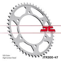JTR300.47ZBK - JT Induction Hardened Sprocket For Yamaha FZ8 N 2010-2016 Rear Black/Zinc 47T