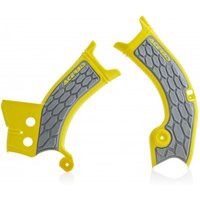 0023070.277 - Acerbis X-Grip Frame Guards - Suzuki RMZ250 2019-2025, RMZ450 2018-2024 - Yellow/ Grey