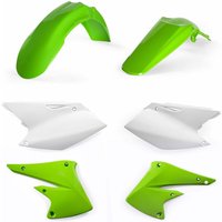 Image of 0007453.553.004 - Acerbis Standard Plastics Kit - Kawasaki KXF250 2004-05 - OEM '04 (Green/White)