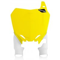 Acerbis Raptor Front Number Board - Suzuki RMZ250 2010-18, RMZ450 2008-17 - Yellow/ White