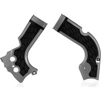 Acerbis X-Grip Frame Guards - Honda CRF250R 2014-17, CRF450R 2013-16 - Silver/ Black