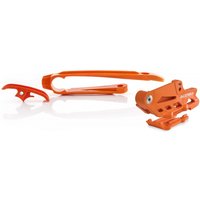 Image of Acerbis Chain Guide & Slider Kit - KTM EXC-F 250/350/450/500 2017-23, XC-W TPI 2019-23 - Orange