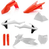 Image of 0021741.553.017 - Acerbis Full Plastics Kit - KTM SX 125/150/250 & SXF 250/350/450 2016-18 - OEM '17 (White/Orange)