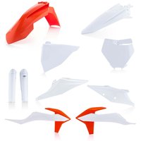 Image of 0023479.553.022 - Acerbis Full Plastics Kit - KTM SX 125/250 & SXF 250/350/450 2019-22 - OEM '22 (White/Orange)