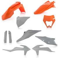 Image of 0024054.207 - Acerbis Full Plastics Kit - KTM EXC 150/250/300 TPI & EXC-F 250/350/450/500 & XC-W TPI 2020-23 - Orange/ Grey
