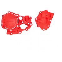 Image of Acerbis X-Power Engine Cover Kit - Honda CRF250R & CRF250RX 2022-23 - Red