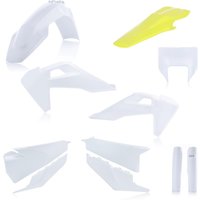 Image of 0024051.553.023 - Acerbis Full Plastics Kit - Husqvarna FE 250/350/450/501 & TE 150/250/300I 2020-23 - OEM '23 (White/Yellow)