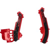 0025333.349 - Acerbis X-Grip Frame Guards - Gas Gas MC50 2021-23, MC-E 5 2021-2024 - Red/Black