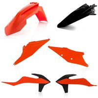 Image of 0024053.553 - Acerbis Standard Plastics Kit - KTM EXC TPI & EXC-F 250/350/450/500 & XC-W 125/150/250/300 2020-22 - OEM '20 (Orange/Black)