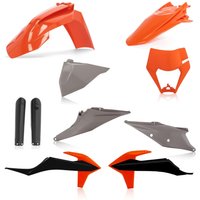 Image of 0024054.553.021 - Acerbis Full Plastics Kit - KTM EXC 150/250/300 TPI & EXC-F 250/350/450/500 & XC-W TPI 2020-23 - OEM '21 (Orange/Grey/Black)