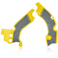 0022347.277 - Acerbis X-Grip Frame Guards - Suzuki RMZ450 2008-17 - Yellow/ Grey