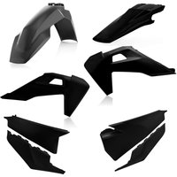 Image of 0024052.090 - Acerbis Standard Plastics Kit - Husqvarna TE/FE 150/250/300/350/450/501 2020-23 - Black