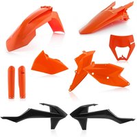 0022371.553 - Acerbis Full Enduro Plastics Kit - KTM EXC-F 250/350/450/500 2017-19, XC-W TPI 2019 - OEM (Orange/Black)