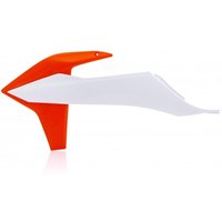 Image of 0023500.485 - Acerbis Radiator Scoops - KTM SX 125/250 & SXF 250/350/450 2019-22 - White/Orange