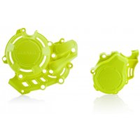 Acerbis X-Power Engine Covers Kit - Husqvarna FE450 2017-23, FC450 2016-22, KTM EXC-F 450/500 2017-23, SXF450 2016-22 - Fluro Yellow