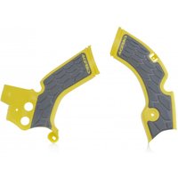 0022879.277 - Acerbis X-Grip Frame Guards - Suzuki RMZ250 2010-18 - Yellow/ Grey