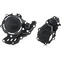 Acerbis X-Power Engine Covers Kit - KTM EXC-F 250/350 2017-23, Husqvarna FE 250/350 2017-23 - Black